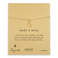 make a wish loving heart gold dipped reminder bracelet
