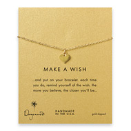 make a wish perfect heart bracelet, gold dipped