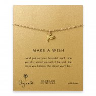 make a wish hummingbird bracelet, gold dipped