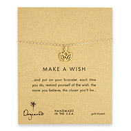 make a wish rising lotus gold dipped reminder bracelet