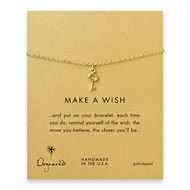make a wish key bracelet, gold dipped
