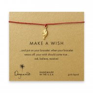 make a wish torch bracelet on red, gold dipped