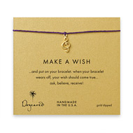 make a wish bracelet with gold dipped treble clef on plum