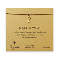 make a wish key bracelet on tobacco, gold dipped