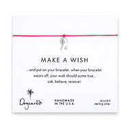 make a wish bracelet with sterling silver ribbon on fuchsia