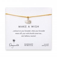 make a wish crown bracelet on mustard, sterling silver