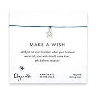 make a wish bracelet with sterling silver celestial star on teal