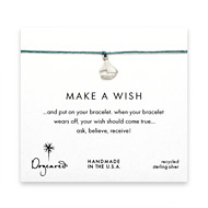 make a wish bracelet with sterling silver smooth sailboat on teal