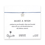 make a wish bracelet with sterling silver starfish on light blue