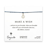 make a wish anchor bracelet on ocean, sterling silver