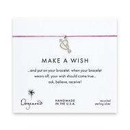 make a wish bracelet with sterling silver love struck heart on lilac