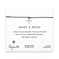make a wish bracelet with sterling silver little dragonfly on plum