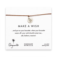 make a wish wheat bracelet on tobacco, sterling silver
