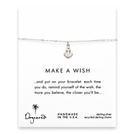 make a wish smooth anchor sterling silver reminder bracelet