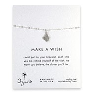 make a wish four leaf clover sterling silver reminder bracelet