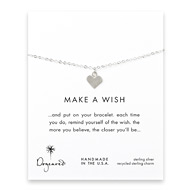 make a wish perfect heart bracelet, sterling silver