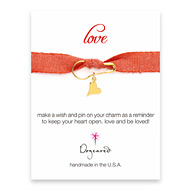 love make a wish pin with happy heart charm