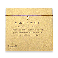make a wish bracelet with gold dipped chick on lilac