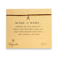 make a wish bracelet with gold dipped wishbone on tobacco