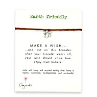 earth friendly make a wish bracelet with recycled plumeria on tobacco hemp