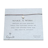 make a wish bracelet with sterling silver skull on maroon