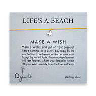 life's a beach make a wish bracelet with sterling silver starfish on mustard irish linen