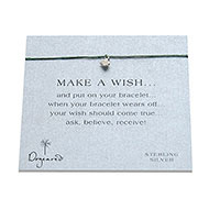 make a wish bracelet with sterling silver four leaf on leaf