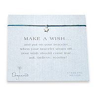 make a wish bracelet with sterling silver lucky star on teal