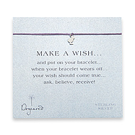 make a wish bracelet with sterling silver chick on lilac
