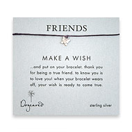 friends make a wish bracelet with sterling silver butterfly on plum irish linen