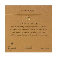 engaged big diamond necklace on gold, gold dipped