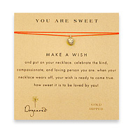 you are sweet make a wish with gold dipped strawberry on red
