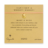 can I get a whoot! whoot! owl necklace on coral, gold dipped