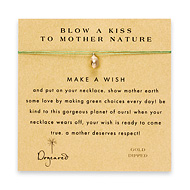 blow a kiss to mother nature make a wish with gold dipped acorn on emerald