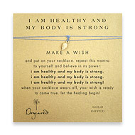 i am healthy and my body is strong make a wish gold angel wings on ocean