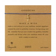 goddess ankh necklace on royal, gold dipped