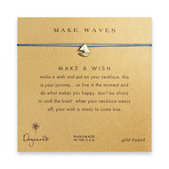 make waves smooth sailboat necklace on royal, gold dipped