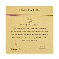 graduation make a wish necklace with gold dipped monarch butterfly on amethyst