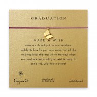 graduation monarch butterfly necklace on amethyst, gold dipped