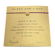 queen for a day make a wish necklace with gold dipped royal crown on amethyst