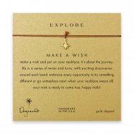explore compass necklace on tobacco, gold dipped