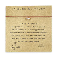 in dogs we trust make a wish necklace with gold dipped dog bone on tobacco