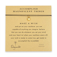 accomplish magnificent things make a wish with gold dipped starburst on black