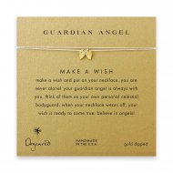 guardian angel, angel wings necklace on creme, gold dipped