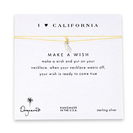 I love california, california necklace on gold, sterling silver