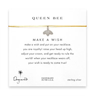 queen bee make a wish necklace with sterling silver honey bee on gold