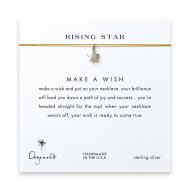 rising star full star necklace on gold, sterling silver