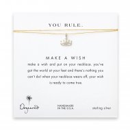you rule crown necklace on gold, sterling silver