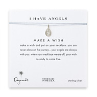 i have angels my angel necklace on silver, sterling silver