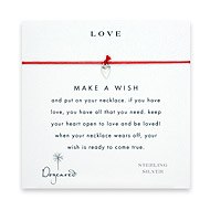 love sterling make a wish necklace with sterling silver petite heart on red